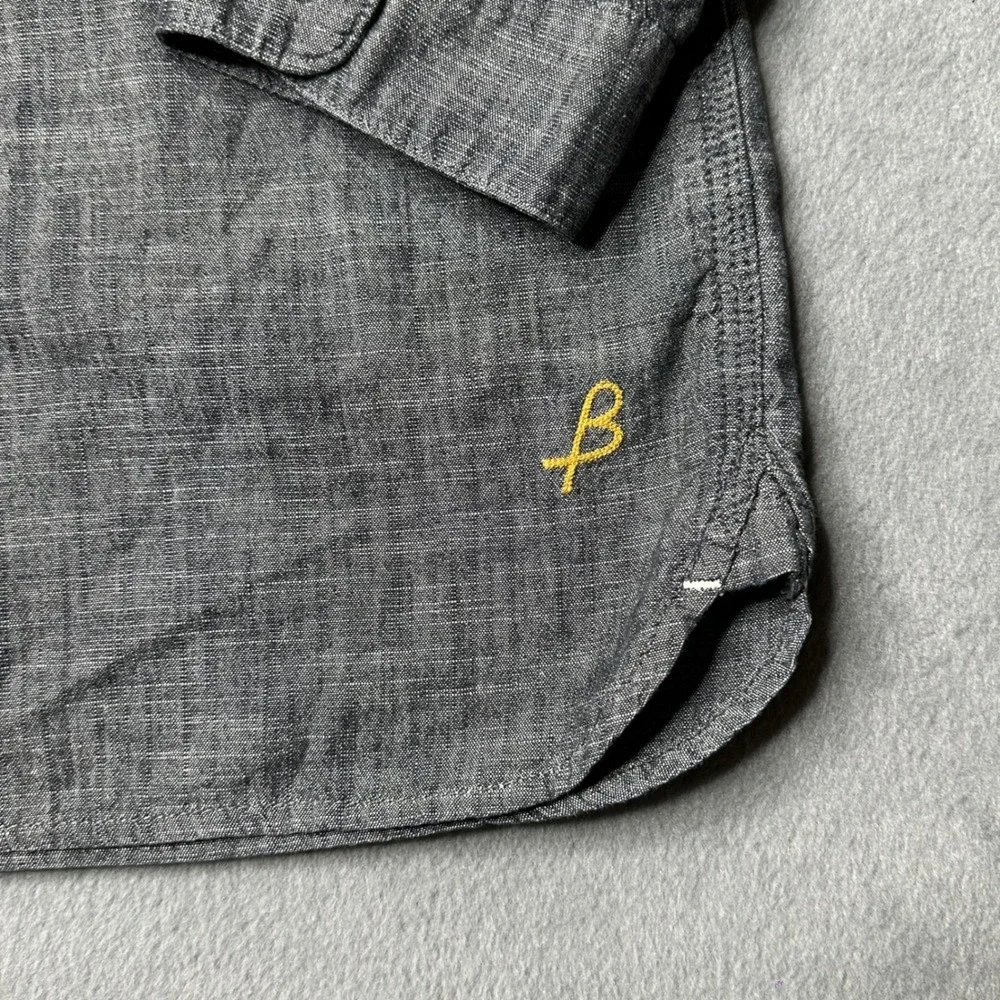 Birdwell Beach Britches Button Down‎ XXL Gray Chambray Long Sleeve Made in USA - Picture 5 of 10